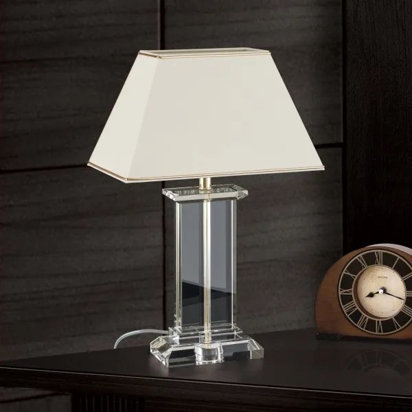Orion LA 4-1202 - Lampă de cristal de masă VERONIQUE 1xE27/60W/230V crem/auriu