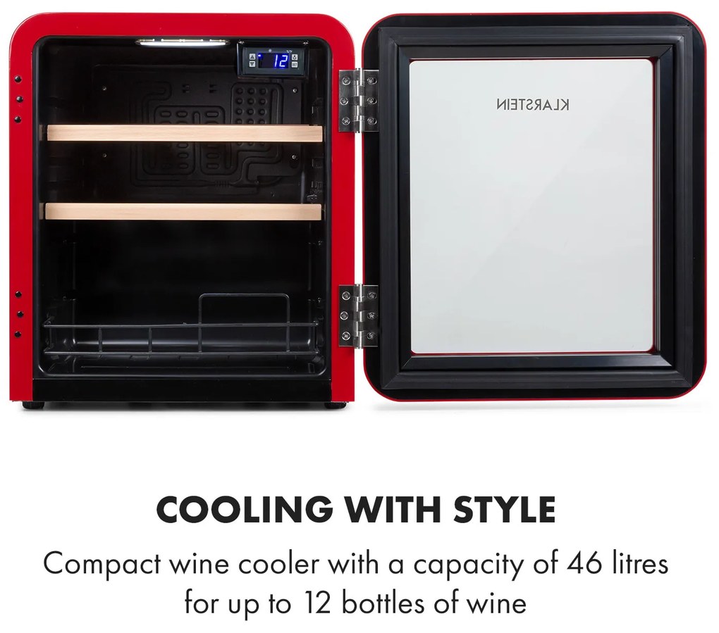 Vinetage 12, frigider pentru băuturi, frigider, 46 litri, 4-22°C, retro-design