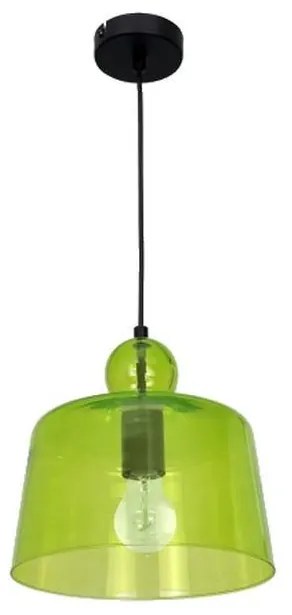 Lustră pe cablu BELL 1xE27/60W/230V verde