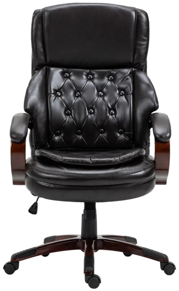 Scaun directorial, înălțime reglabilă, piele PU Premium, Maro inchis