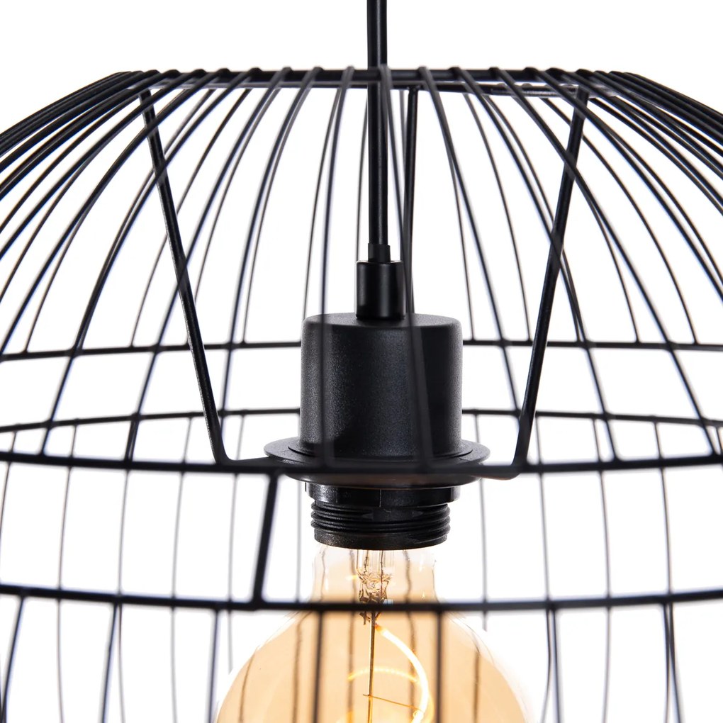 Lampă modernă suspendată neagră 38 cm - Sphaera