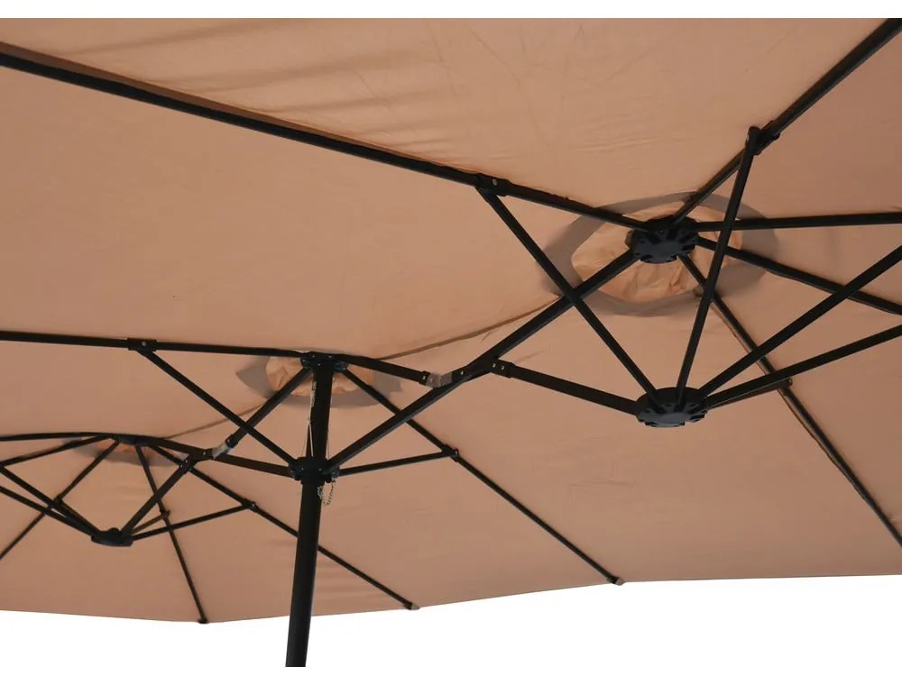 Umbrelă de soare bej 456x270 cm Double - Rojaplast