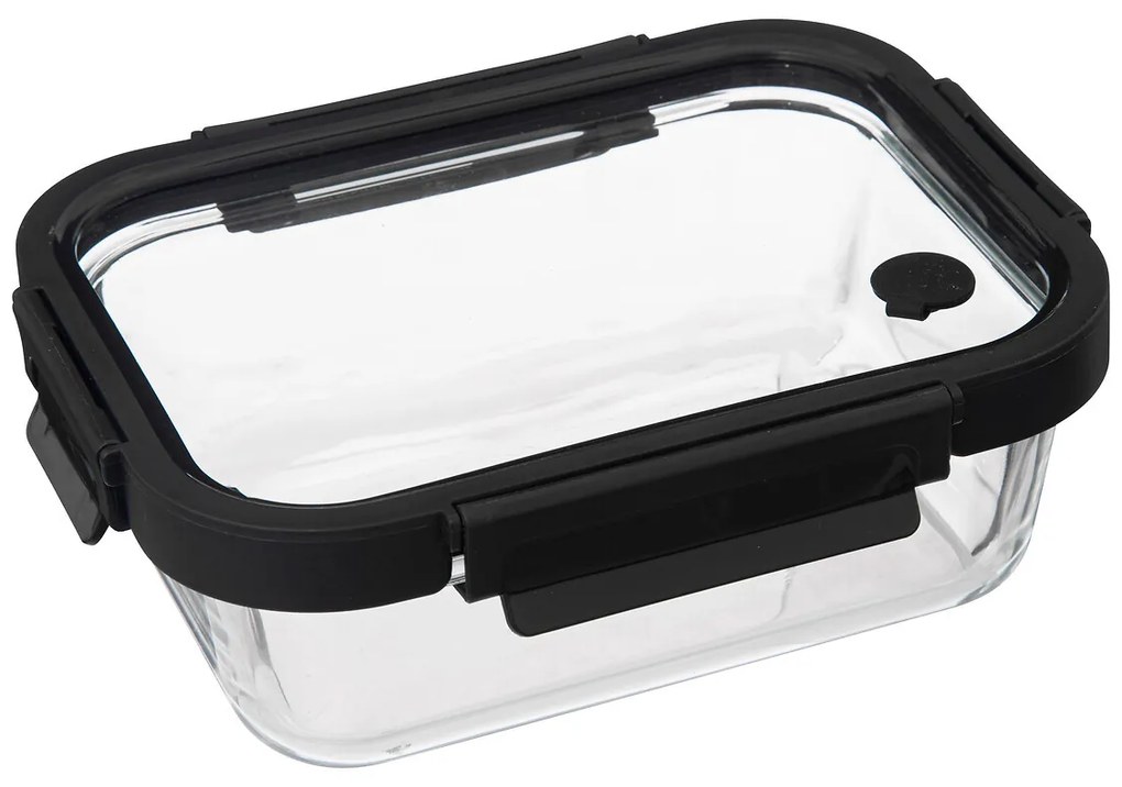 Recipient pentru alimente din sticla cu capac ermetic, transparent