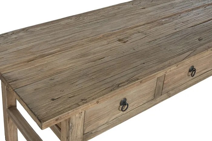 Masa dining, din lemn masiv, cu 3 sertare, „Étable”