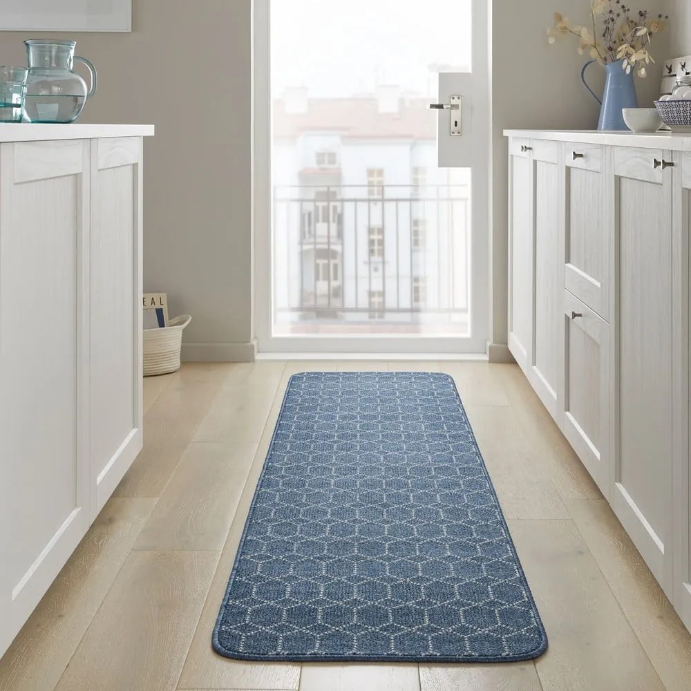 Covor tip traversă albastru închis lavabil 57x230 cm Argyll – Flair Rugs