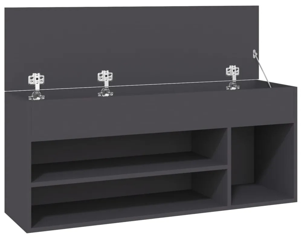 Bancheta pantofar, gri, 105x30x45 cm, PAL Gri, 1, 1, 1