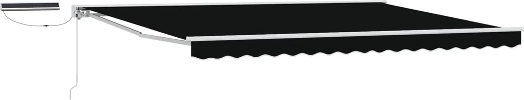 vidaXL Cort electric retractabil Negru 4 × 3 m