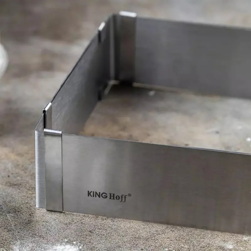 Forma de copt Kinghoff KH 1906, Reglabila 15,5-28 cm, Otel inoxidabil, Argintiu