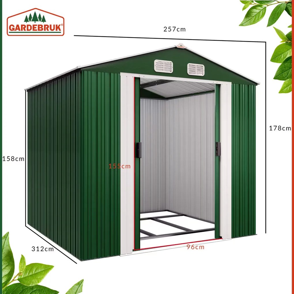 Deuba Casuta de gradina - 312x257x177,5 cm - verde