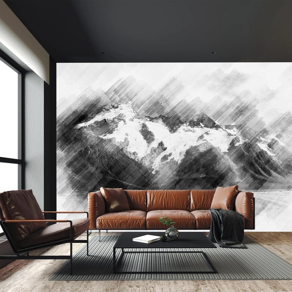 Fototapet - Munți desenați (147x102 cm)