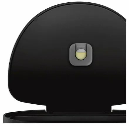 Simplehuman Coș de gunoi semicircular cu pedală șicadru din oțel inoxidabil, 45 l, negru