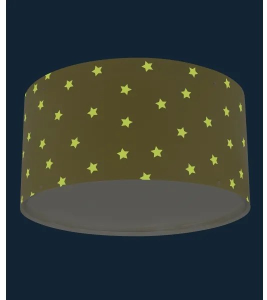 Plafonieră pentru copii STAR LIGHT 2xE27/60W/230V galbenă Dalber 82216A