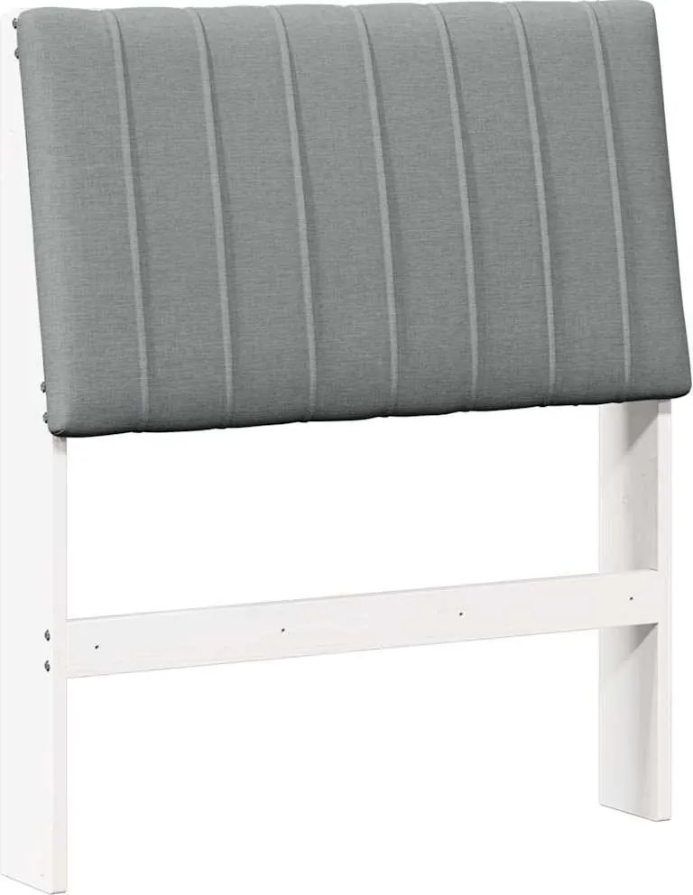 vidaXL Tăblie tapițată Gri deschis 80 cm Lemn de pin masiv