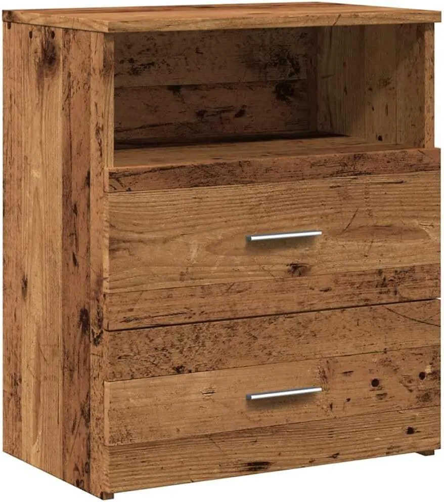 vidaXL Noptieră, lemn învechit, 50x32x60 cm, lemn prelucrat