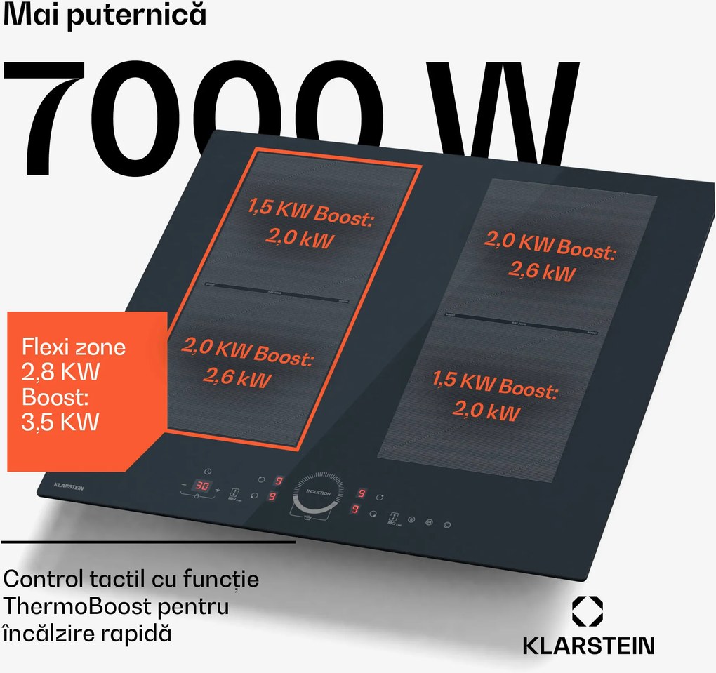 Klarstein Delicatessa 60 Hybrid, plită cu inducție, incorporabilă