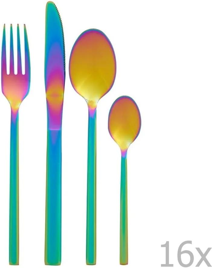 Set de 16 tacâmuri cu efect de curcubeu Premier Housewares Rainbow