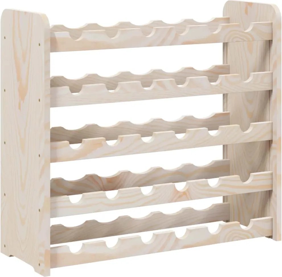 vidaXL Suport de vinuri, 67,5x25x60 cm, lemn masiv de pin
