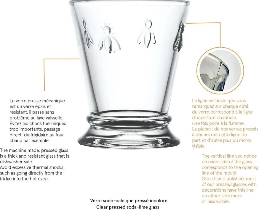 Pahar La Rochère Abeille, 200 ml