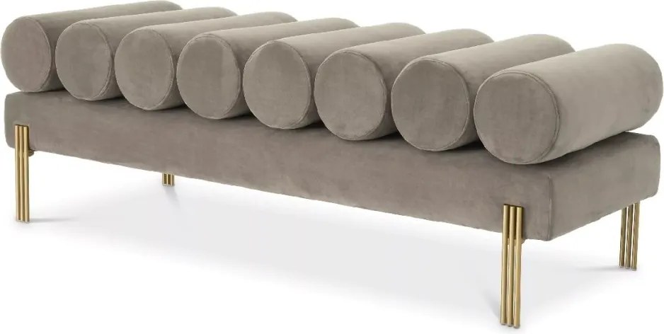 Bancheta moderna design LUX Oxley, Savona vintage greige