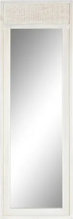 Oglindă decorativă din lemn de mango și ratan, 58×8×175 cm, „Blanco"