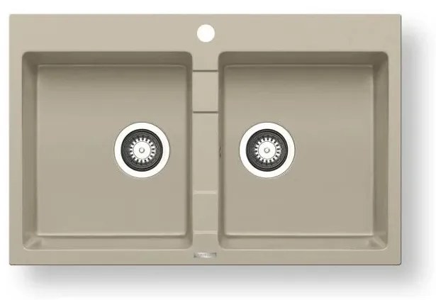 Chiuvetă de bucătărie Pyramis 70053101 SPARTA 78x50 cm granit/bej