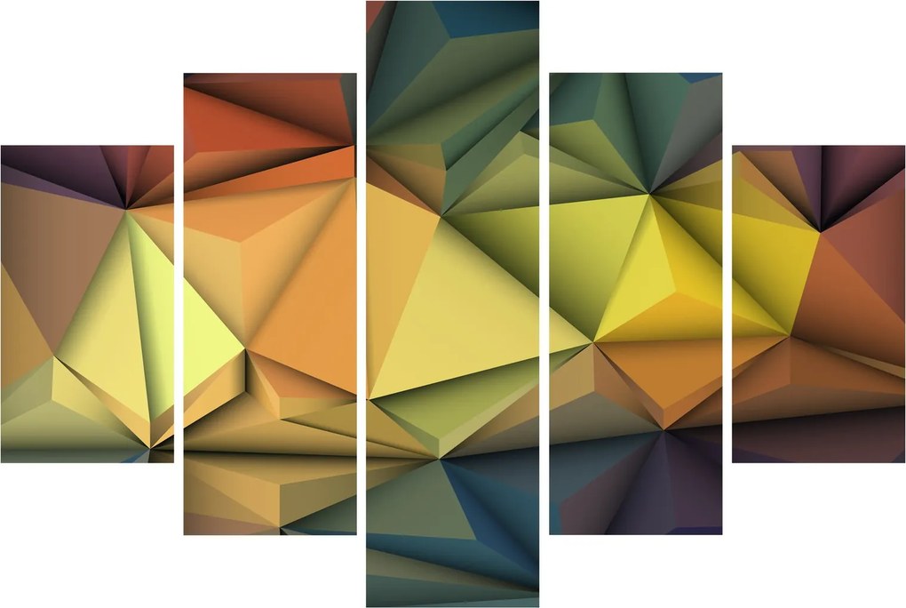 Tablou - Abstracție 3D poligonală (150x105 cm)