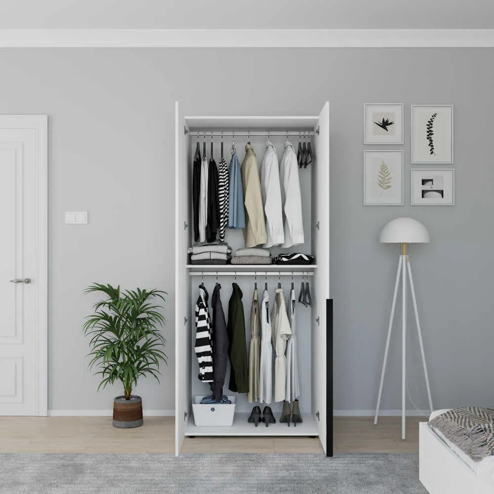 Dulap Haine Adore Oryana cu 2 usi si umeras, 90 x 210 x 62 cm