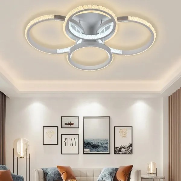 Lustră LED dimabilă aplicată LED/80W/230V 3000-6500K + telecomandă