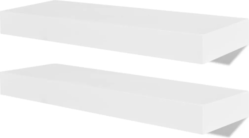 vidaXL Rafturi de perete, 4 buc., alb, 40 cm