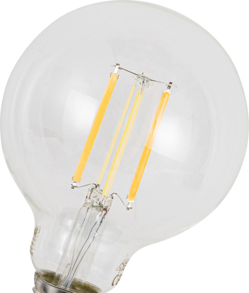 Set de 5 becuri LED inteligente E27, reglabile, G95, transparente, 7W, 806 lm, 2700-6500K, Zigbee