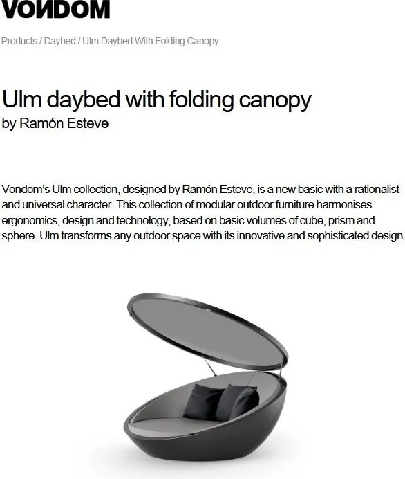 Pat de zi cu parasolar design modern premium lounge ULM