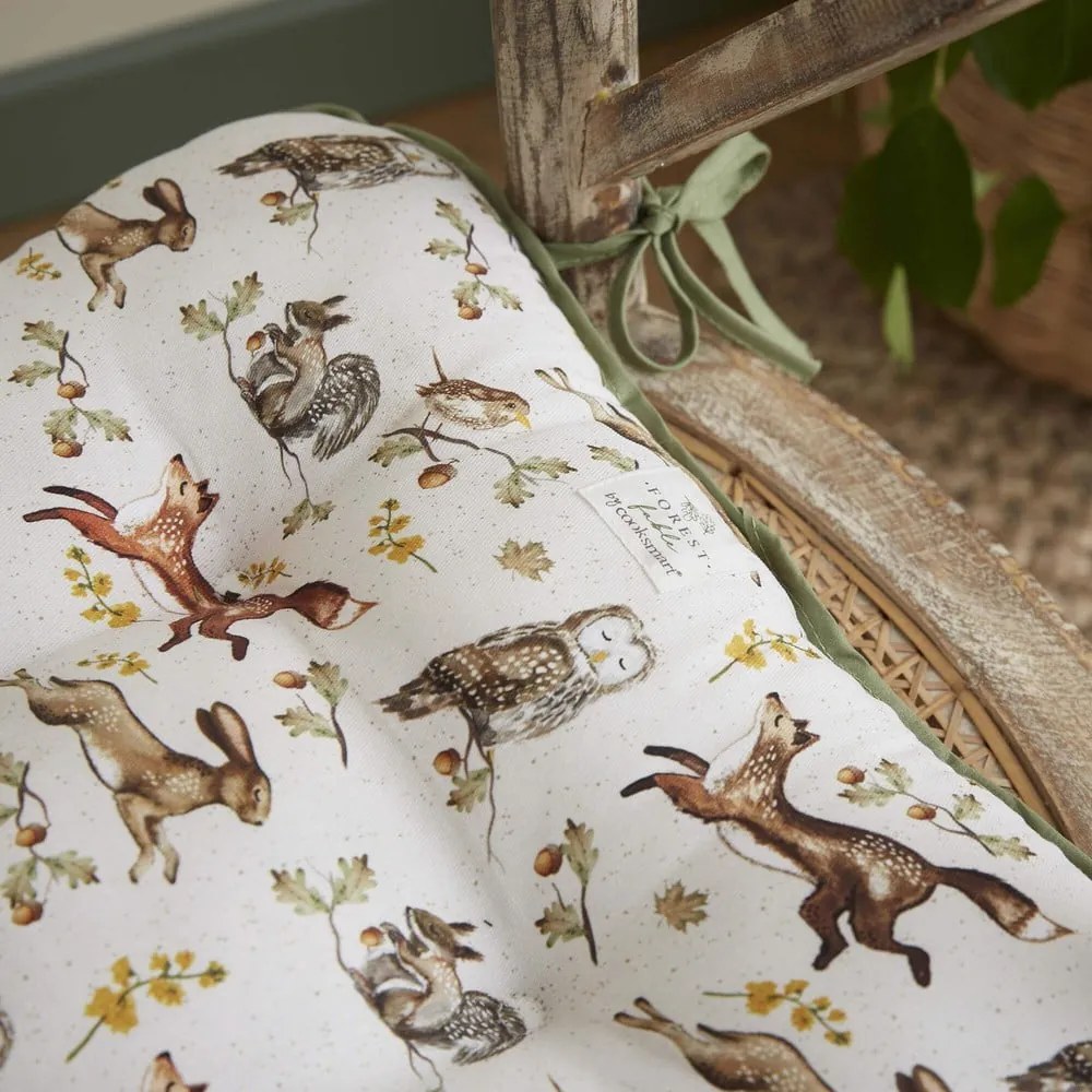Pernă de scaun din bumbac 36x34 cm Forest Fable – Cooksmart ®