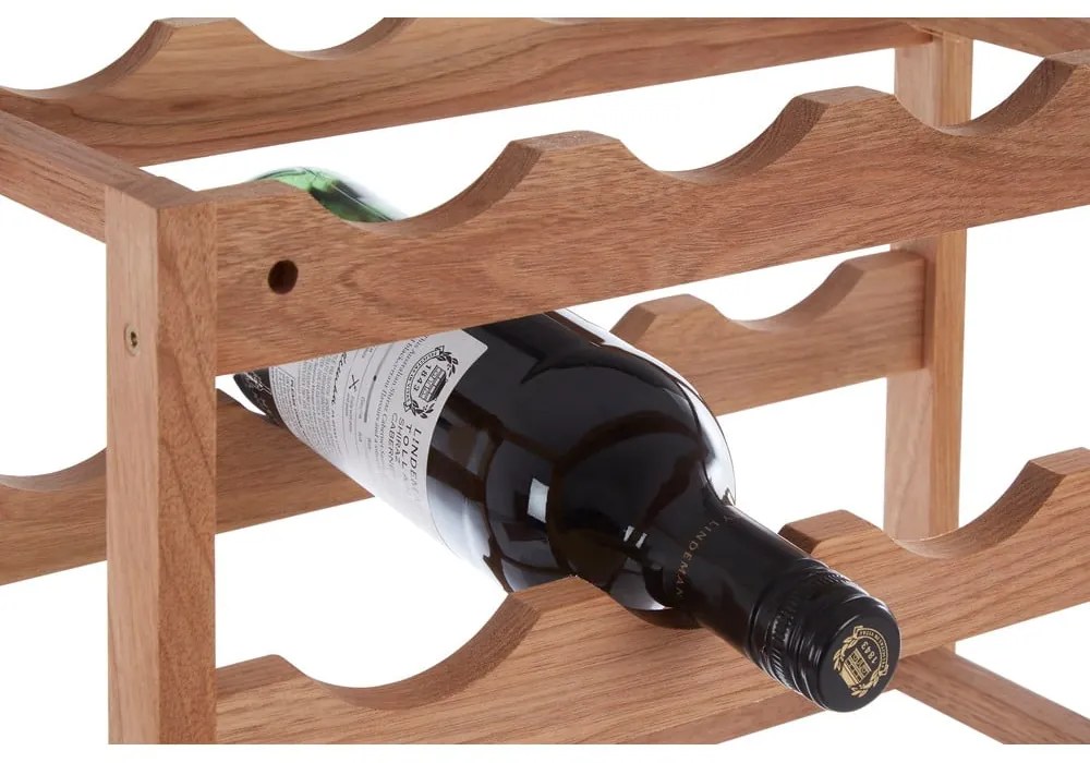 Raft pentru sticle de vin în culoare naturală din lemn de nuc număr de sticle 12 Arla – Premier Housewares