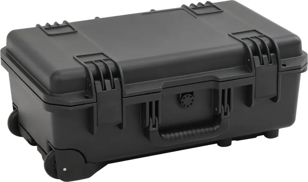 vidaXL Carcasă de transport portabilă, negru, 55x35x22,5 cm, PP