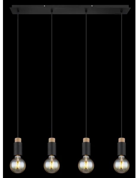 Lustră pe cablu MATTI 4xE27/40W/230V Globo 54045-4H