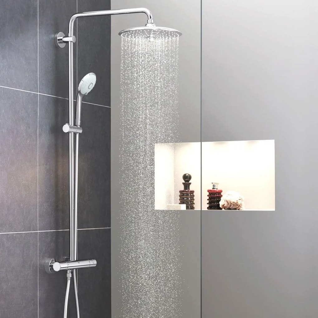 Coloana cabina dus Grohe Euphoria 260,montare pe perete,crom, 3 tipuri de jet,model 2022, gama profesionala,progrip-27296003