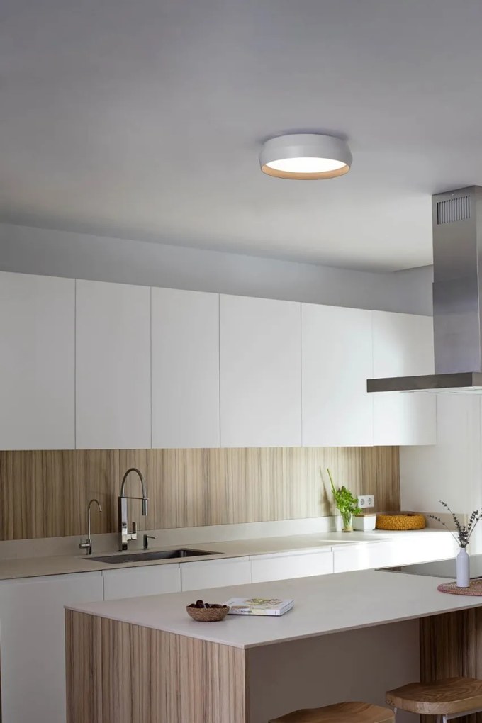 Lustra / Plafoniera LED design modern slim SHOKU 35cm alb/negru