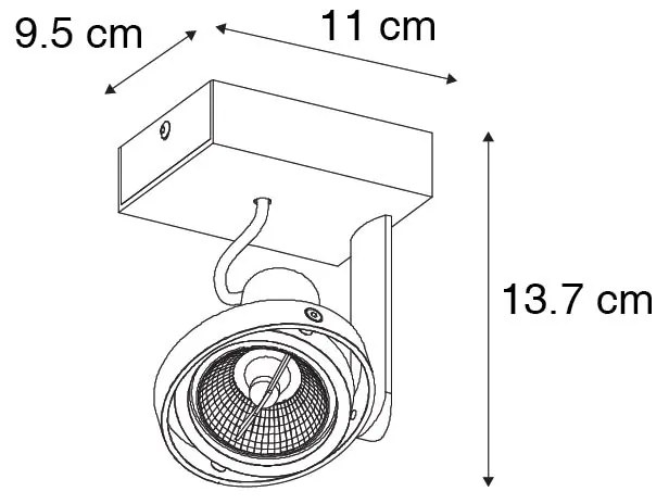 Spotlight modern negru - Master 70