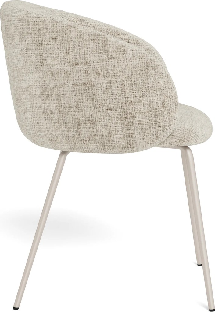 MAZZONI EXPORT CLARA Bej (țesătură Juto 4)/picioare bej-gri (cașmir) - SCAUN MODERN ADÂNC TAPIȚAT PENTRU SALON/LIVING/BIROU LOFT