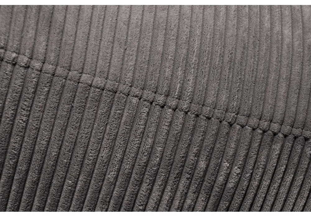 Fotoliu bean bag negru cu tapițerie din catifea reiată Sofa Lounge – SLOWDOWN