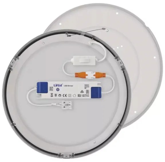 Plafonieră LED/28,5W/230V 3000/3500/4000K d. 30 cm crom