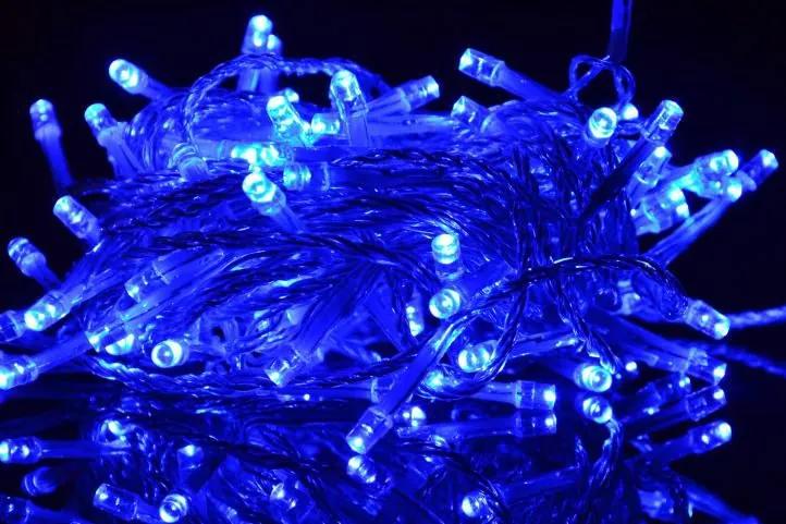 Lanț de Crăciun cu LED - 18 m, 200 de LED-uri, albastru