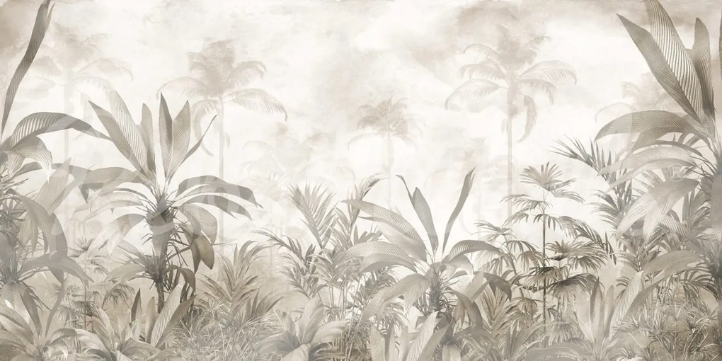 Fototapet, Soft Jungle, Beige, Rebel Walls