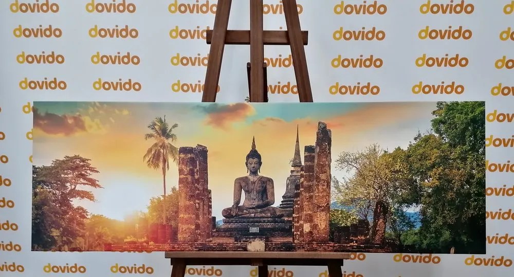 Tablou statuia lui Budha în parcul Sukhthai