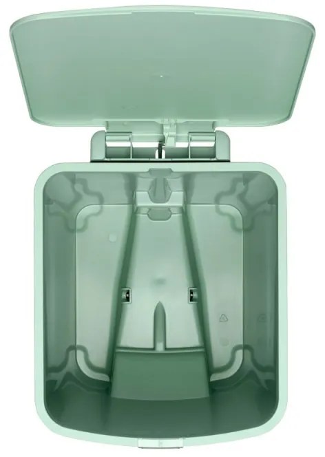 Coș cu pedală Brabantia StepUp 1008484, 25 L, Materiale ecologice, Deschidere mare, Verde deschis