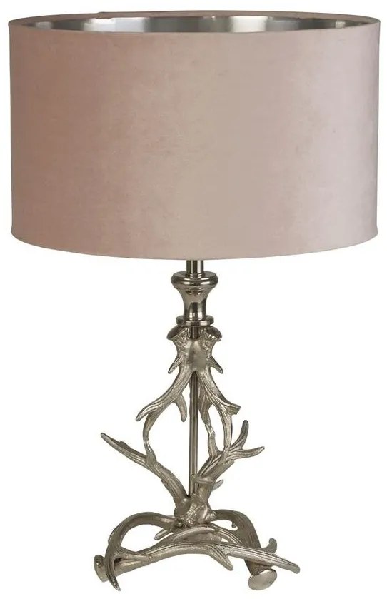 Veioza/Lampa de masa design lux elegant Belle argintiu/roz
