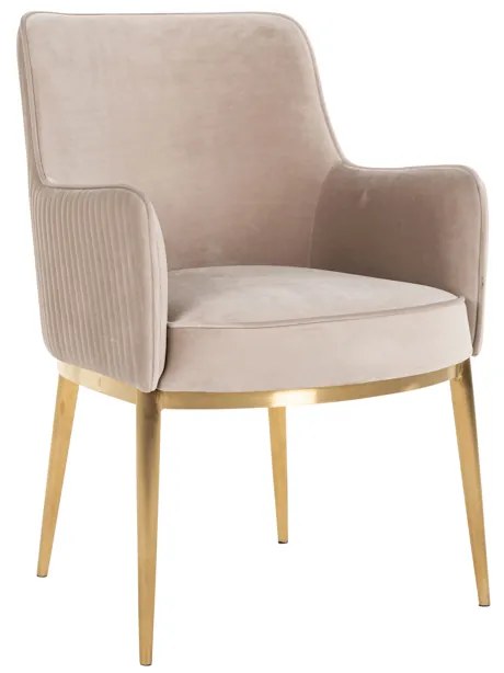 Scaun Breeze bej catifelat auriu mat (rezistent la foc)
