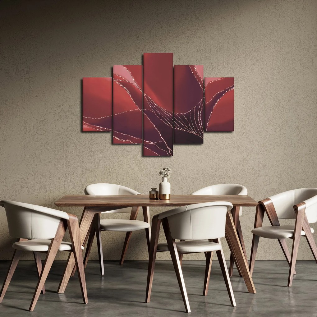 Tablou - Floare abstractă roșie N⁰2 (150x105 cm)