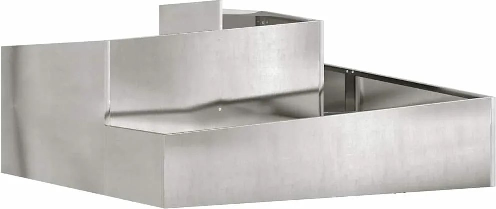 vidaXL Vază pentru Grădină Argintiu 100 x 100 x 50 cm Oţel inoxidabil