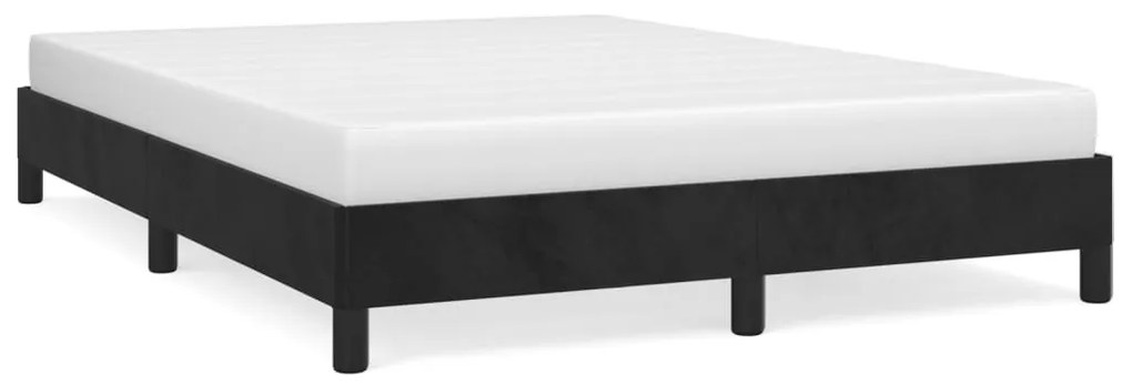 346972 vidaXL Cadru de pat, negru, 140x190 cm, catifea